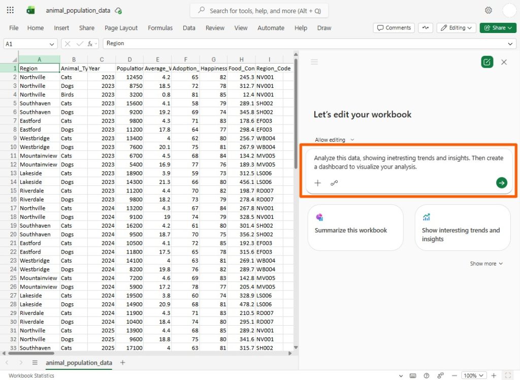Data Analysis Excel